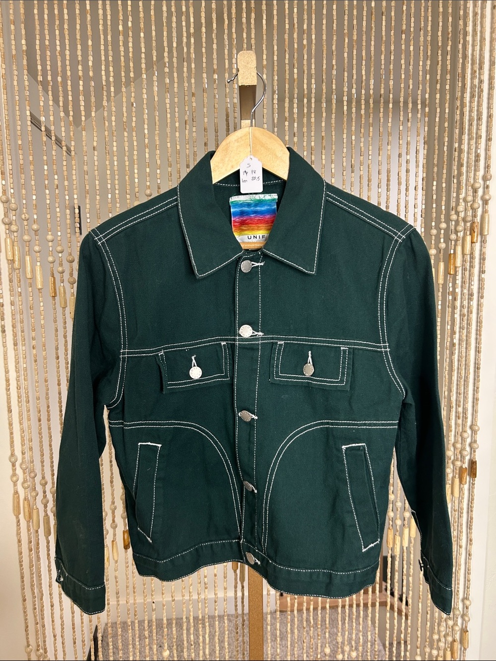 UNIF Woody Cropped Denim Jacket Size S
